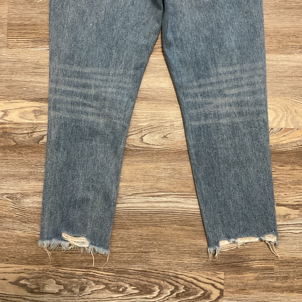 Vervet Rendition Emma Distressed Mom High Rise Light Ribse Cotton Ankle Jeans 28 - Picture 8 of 12